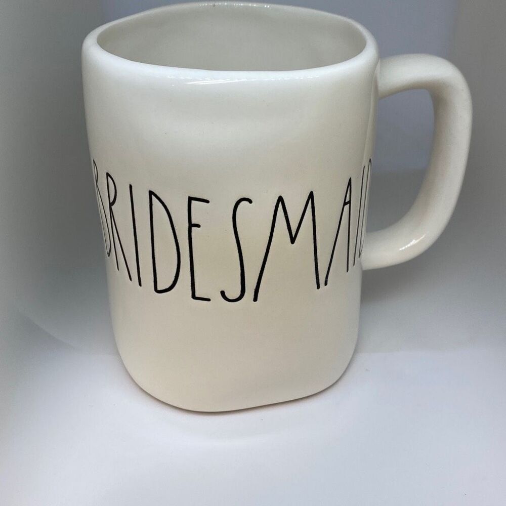Rae Dunn Bridesmaid White Mug Magenta Artisan Collection